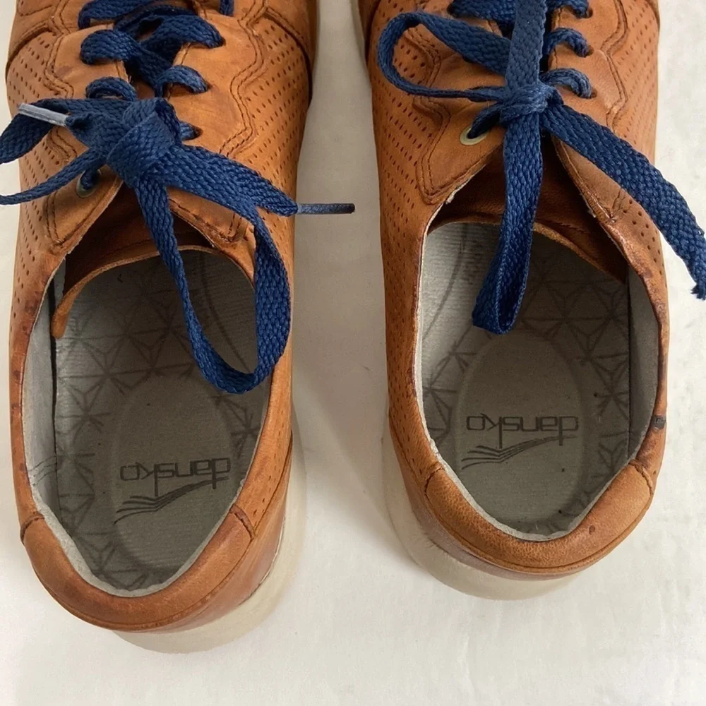 Dansko Christina Leather Nubuck Lace Up Sneaker